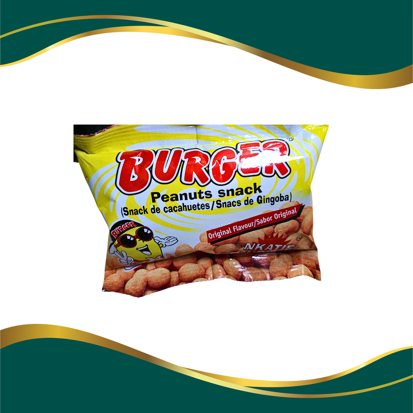 BURGER Peanuts Snack original flavour snack de cacahuetes/ snacs de gingoba