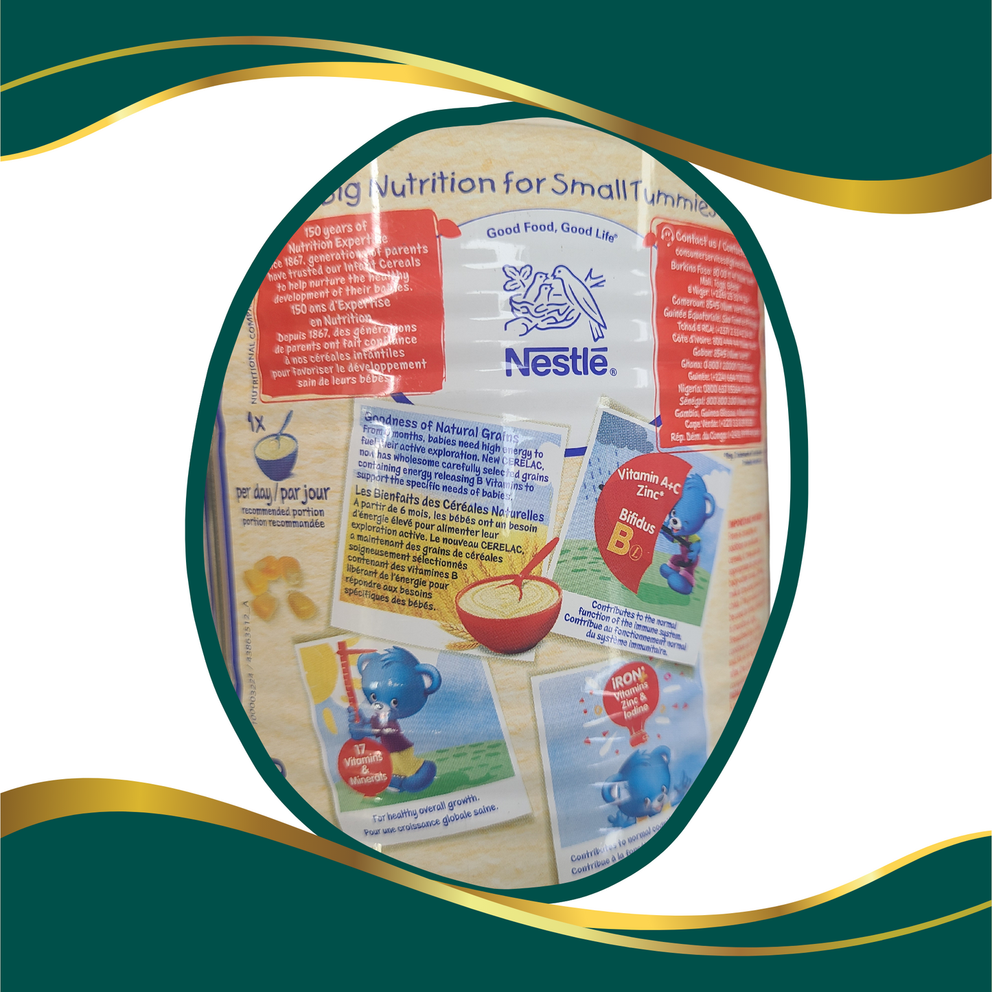 big nutrition for small tummies, benefits of nestle cerelac for infants, 