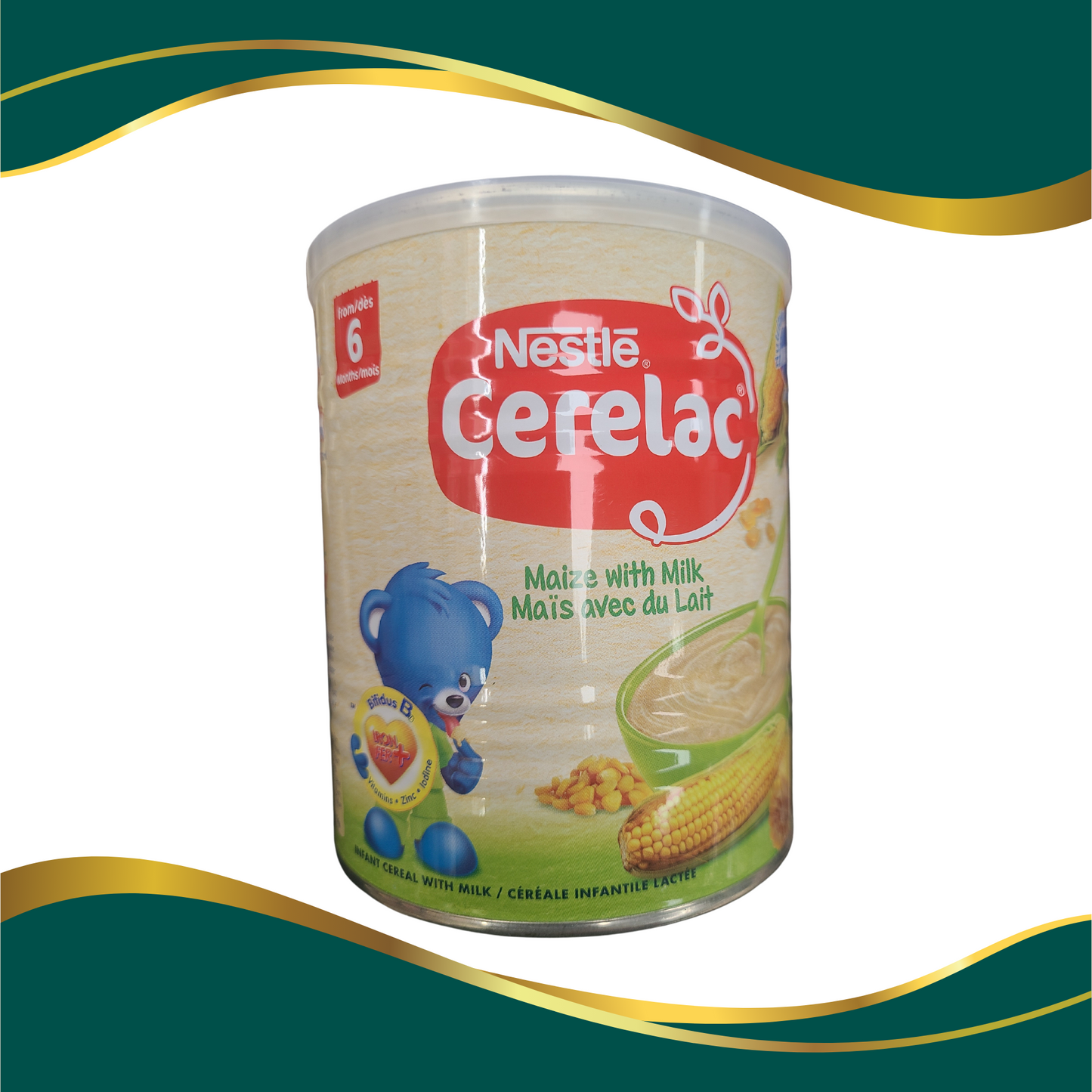 Nestle Cerelac Maize with Milk 400g from 6 months 6+ months of age for babies, maize with milk  instant cereal