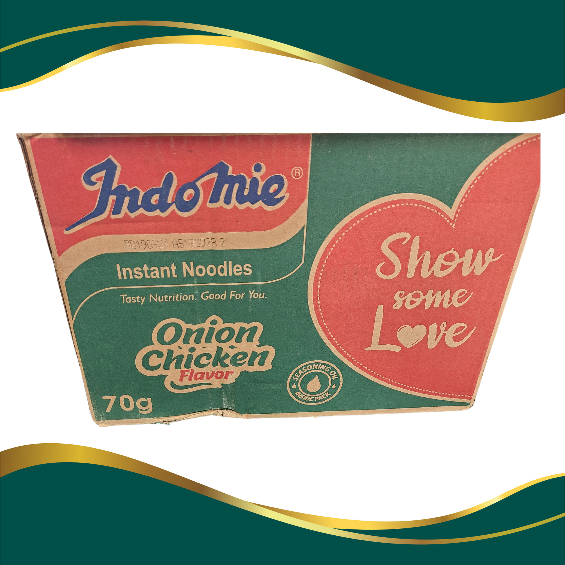 Nigerian Indomie Noodles Box, Onion Chicken Flavour Indomie Noodles, raw