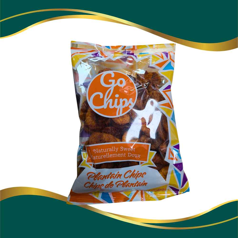 Go chips naturally sweet Plantain Chips (Mr John) chips