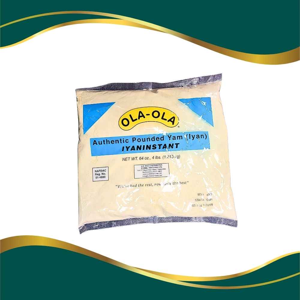 Ola ola ola-ola instant poundo yam flour, iyan instant authentic poundo yam 4lbs bag