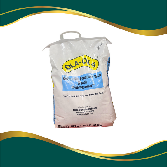 Ola ola authentic pounded yam 18.5lbs 8.4kg yusol international foods instant yam flour authentic pounded yam 