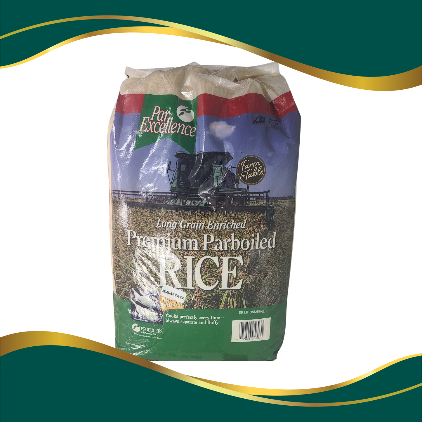 par excellence parboiled rice long grain premium parboiled rice 50lbs  bag