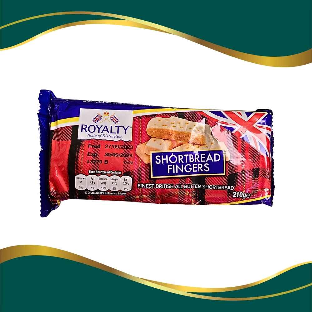 Royalty teste of distinction short bread butter biscuit Shortbread fingers 210g finest british all butter shortbread