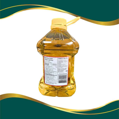 Saporito foods canola oil 3L 0 trans fat nutrition facts back of the bottle