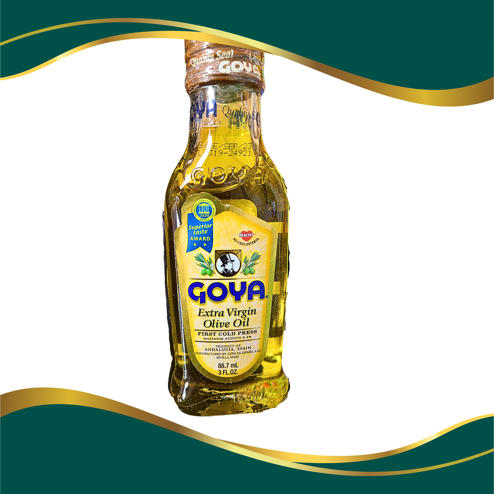 GOYA extra virgin olive oil, 88.7ml first cold press product of Spain