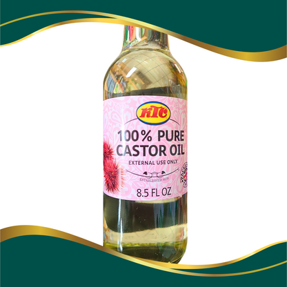 KTC 100% Pure Castor Oil established in 1972, external use only 8.5 fl oz