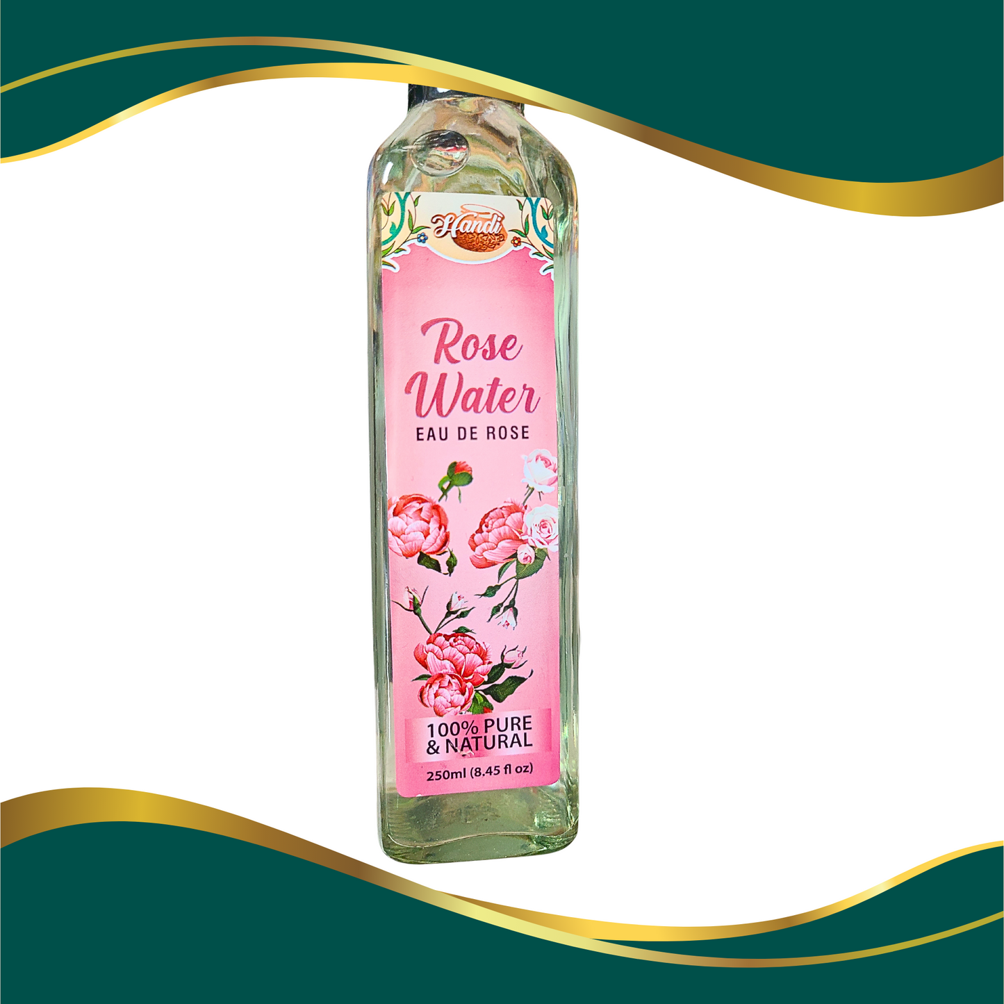 Handi Rose water 100% pure and natural eau de rose 250ml bottle